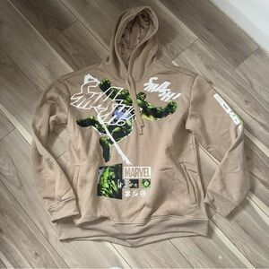 Marvel Tan Hulk Graphic Hoodie